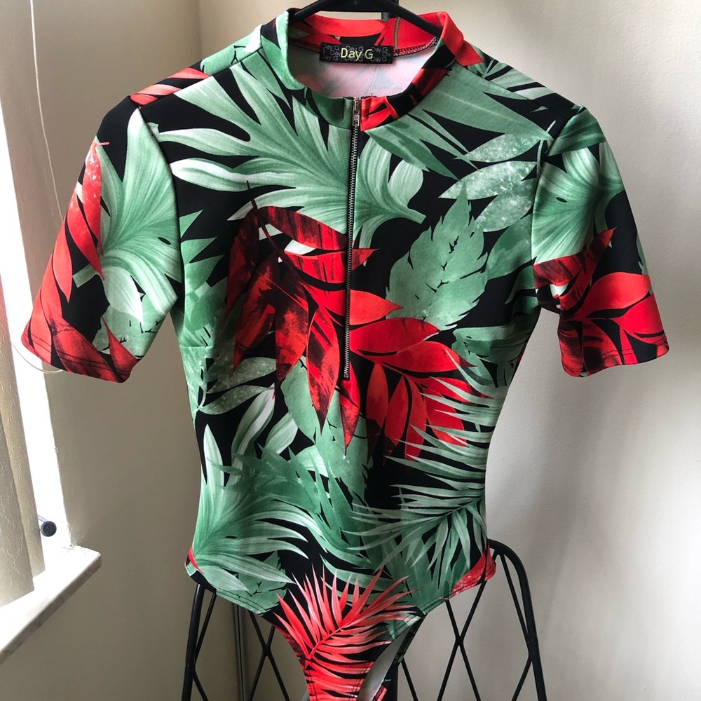 Tropical one piece unitard.